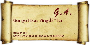 Gergelics Angéla névjegykártya